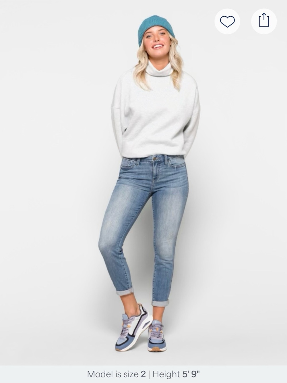 Stitch Fix Studio Blue Skinny Roll Cuff Jean